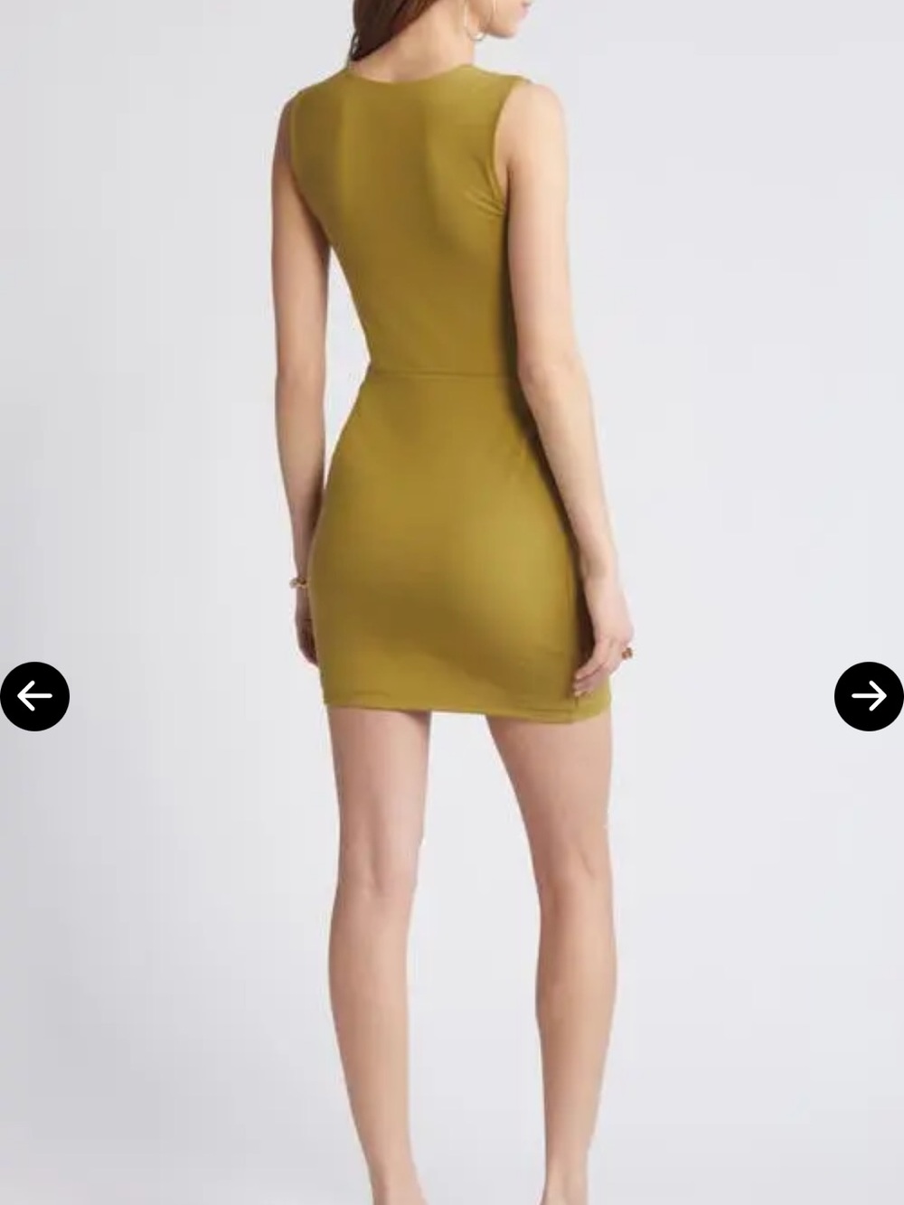 NWT Open Edit Sz XL Women’s Olive Green Pleated Sleeveless Mini Dress Ret $59! - Picture 2 of 14
